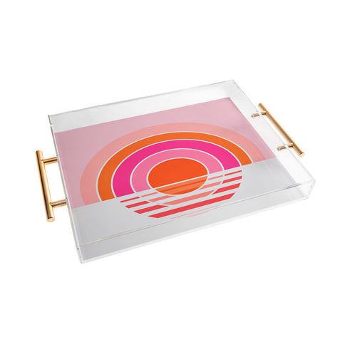 Gale Switzer Rainbow sunset Acrylic Tray