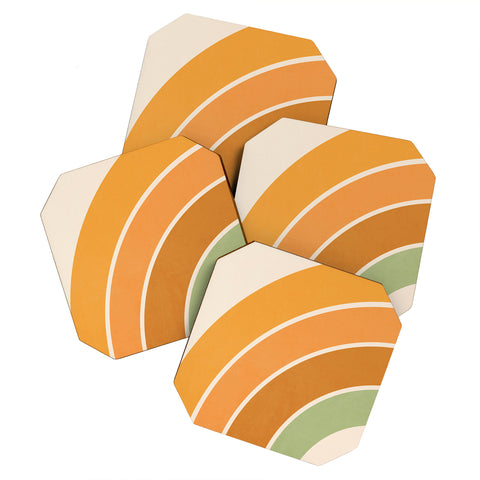 Gale Switzer Retro curve Coaster Set