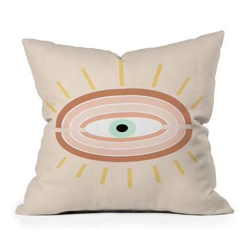 Gale Switzer Retro Evil Eye Outdoor Throw Pillow