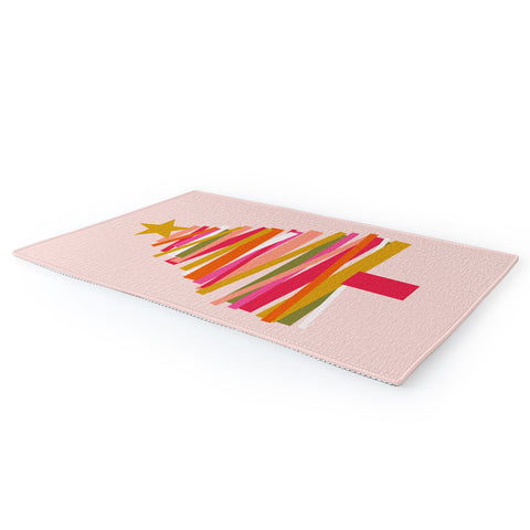 Gale Switzer Ribbon Christmas Tree candy Area Rug