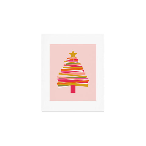 Gale Switzer Ribbon Christmas Tree candy Art Print
