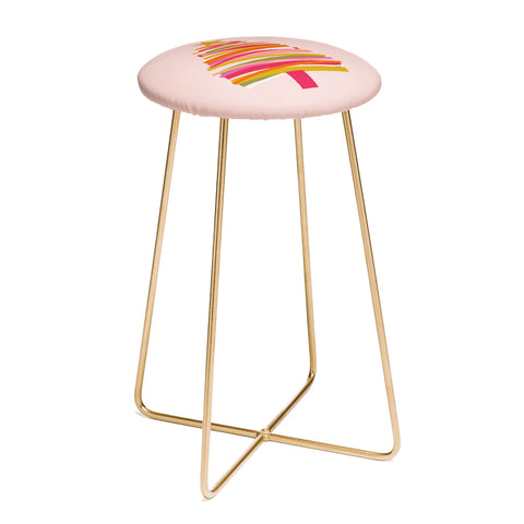 Gale Switzer Ribbon Christmas Tree candy Counter Stool