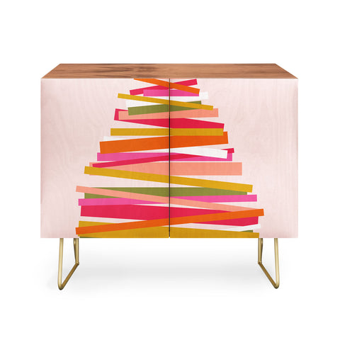 Gale Switzer Ribbon Christmas Tree candy Credenza