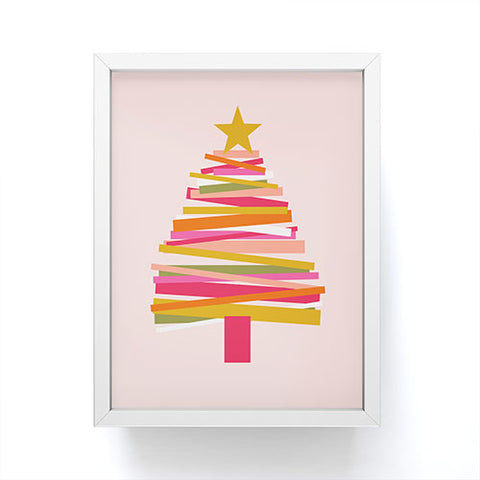 Gale Switzer Ribbon Christmas Tree candy Framed Mini Art Print