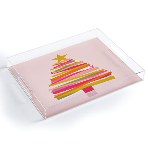 Gale Switzer Ribbon Christmas Tree candy Acrylic Tray