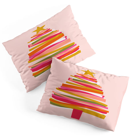 Gale Switzer Ribbon Christmas Tree candy Pillow Shams