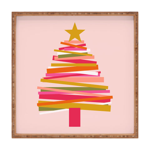 Gale Switzer Ribbon Christmas Tree candy Square Tray