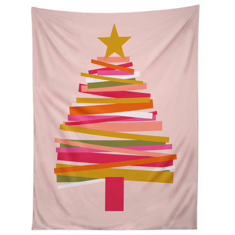 Gale Switzer Ribbon Christmas Tree candy Tapestry