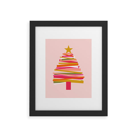 Gale Switzer Ribbon Christmas Tree candy Framed Art Print