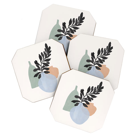 Gale Switzer Sea glass vases Coaster Set