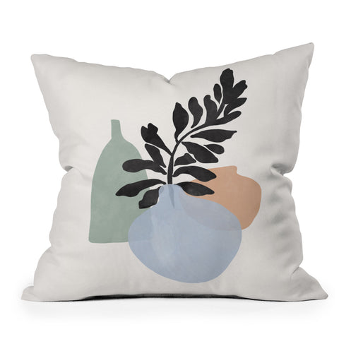 Gale Switzer Sea glass vases Outdoor Throw Pillow