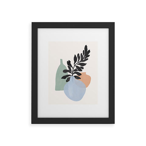 Gale Switzer Sea glass vases Framed Art Print