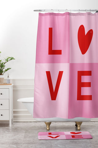 Gale Switzer Sweet Love I Shower Curtain And Mat