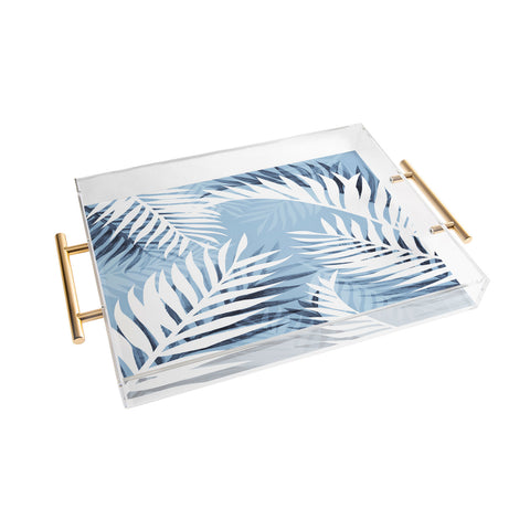 Gale Switzer Tropical Bliss chambray blue Acrylic Tray