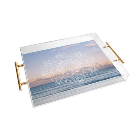Gale Switzer Twilight Surf Mandala Acrylic Tray