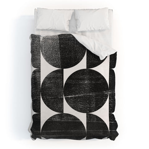 GalleryJ9 Black and White Mid Century Modern Op Art Duvet Cover