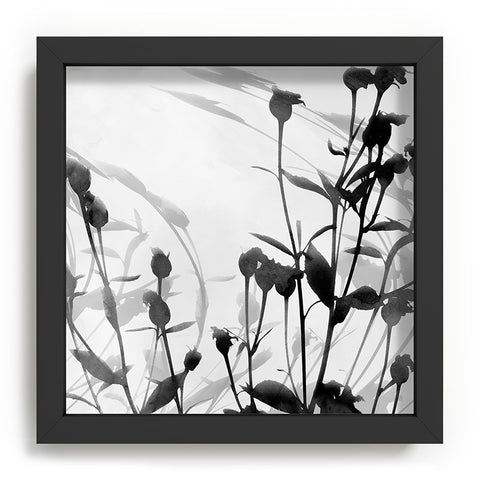 GalleryJ9 Budding Branches Black Grey Recessed Framing Square