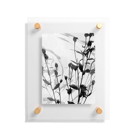 GalleryJ9 Budding Branches Black Grey Floating Acrylic Print