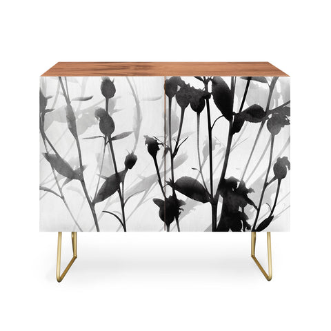 GalleryJ9 Budding Branches Black Grey Credenza