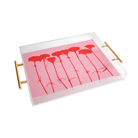 Garima Dhawan carnations 3 Acrylic Tray
