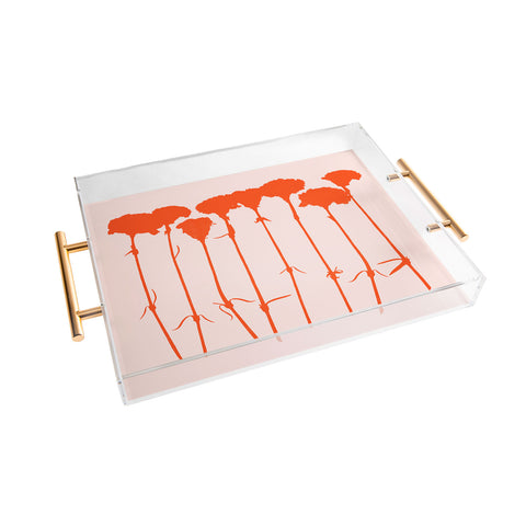 Garima Dhawan carnations 5 Acrylic Tray