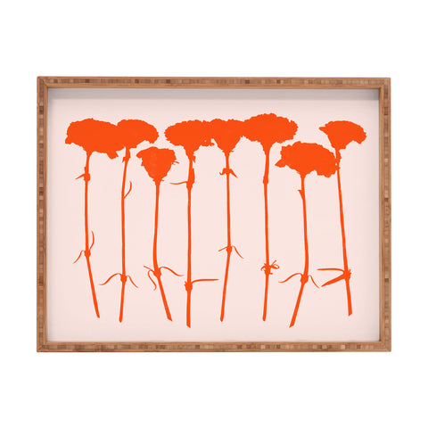 Garima Dhawan carnations 5 Rectangular Tray
