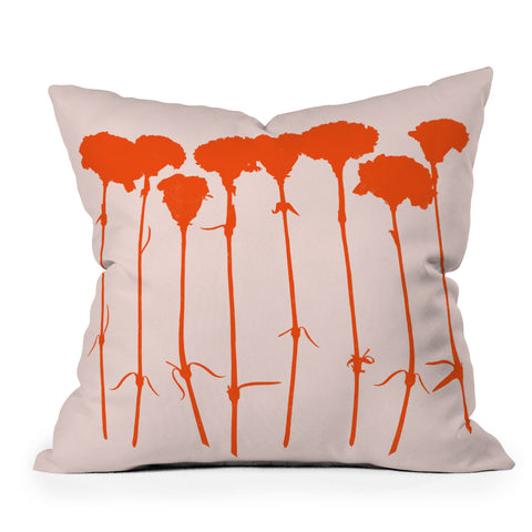 Garima Dhawan carnations 5 Throw Pillow