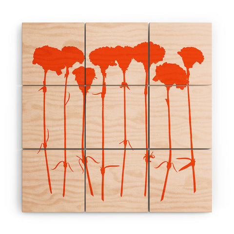 Garima Dhawan carnations 5 Wood Wall Mural