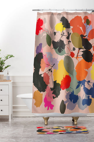 Garima Dhawan cherry blossom 12 Shower Curtain And Mat