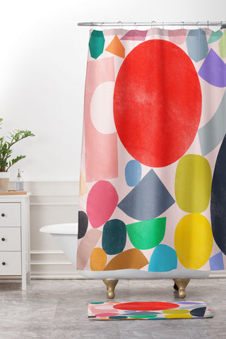 Garima Dhawan Colored Toys 4 Shower Curtain And Mat
