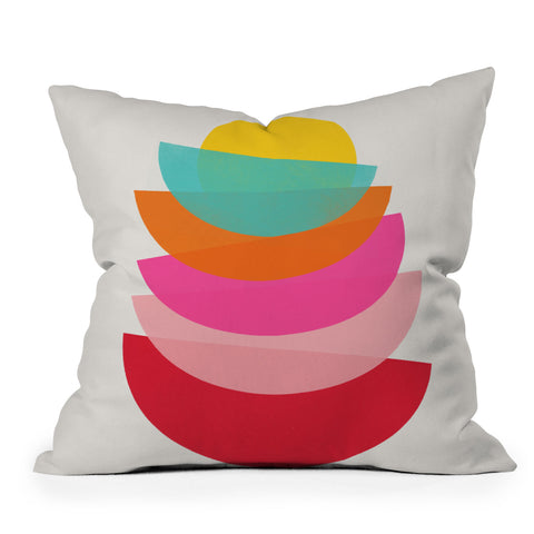 Garima Dhawan colorstack 2 Outdoor Throw Pillow