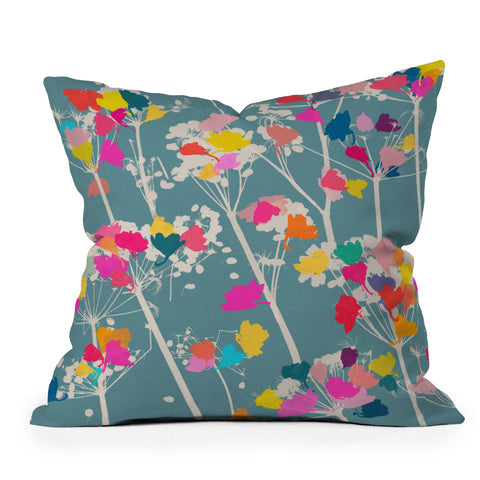 Garima Dhawan cowparsley 1 Outdoor Throw Pillow