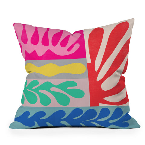 Garima Dhawan cutouts 40 Outdoor Throw Pillow