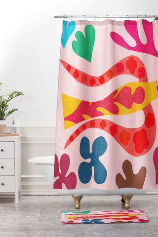Garima Dhawan Cutouts 49 Shower Curtain And Mat