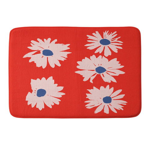 Garima Dhawan daisies 4 Memory Foam Bath Mat