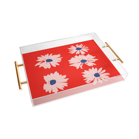 Garima Dhawan daisies 4 Acrylic Tray