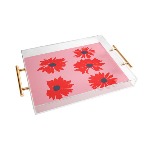 Garima Dhawan daisies 6 Acrylic Tray