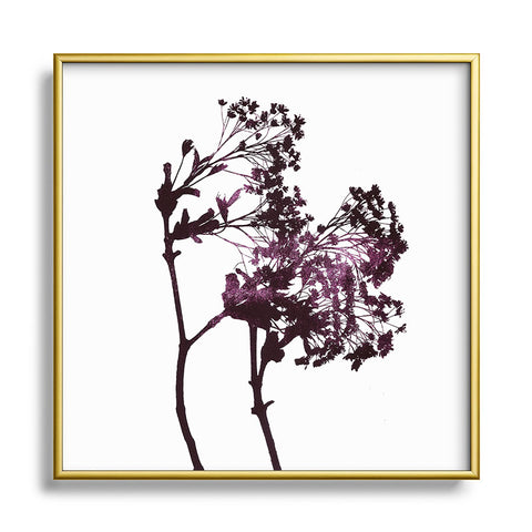 Garima Dhawan Dancing Trees Violet Square Metal Framed Art Print