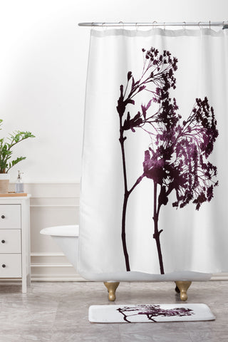 Garima Dhawan Dancing Trees Violet Shower Curtain And Mat
