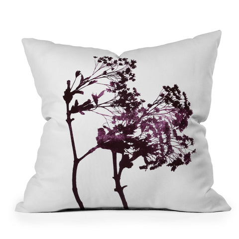 Garima Dhawan Dancing Trees Violet Outdoor Throw Pillow