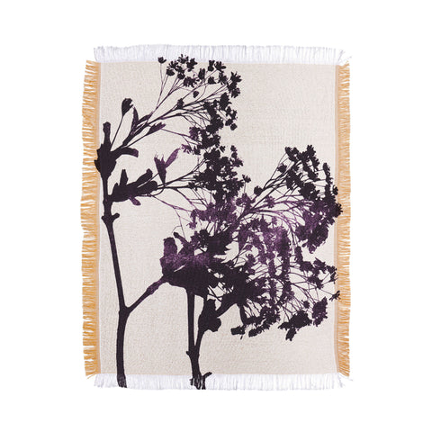 Garima Dhawan Dancing Trees Violet Throw Blanket