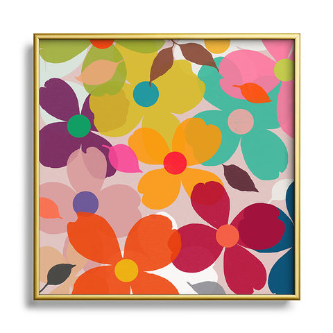 Garima Dhawan dogwood 11 Square Metal Framed Art Print