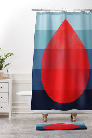 Garima Dhawan flourish 6d Shower Curtain And Mat