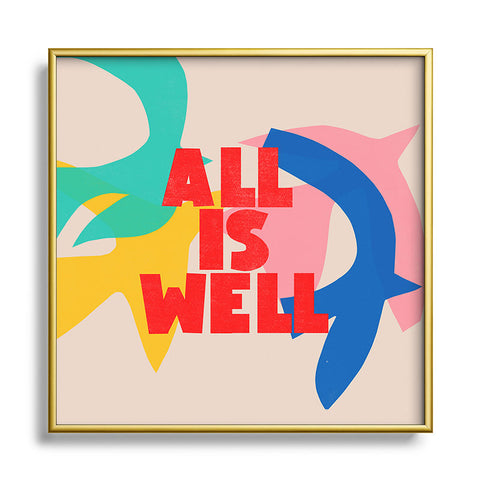 Garima Dhawan flow 1 Square Metal Framed Art Print