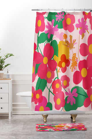 Garima Dhawan garden 2 Shower Curtain And Mat