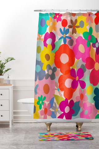 Garima Dhawan garden 3 Shower Curtain And Mat