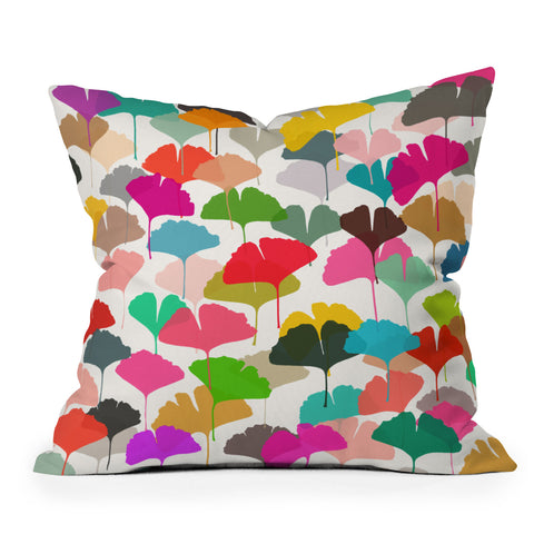 Garima Dhawan gingko 3 Outdoor Throw Pillow