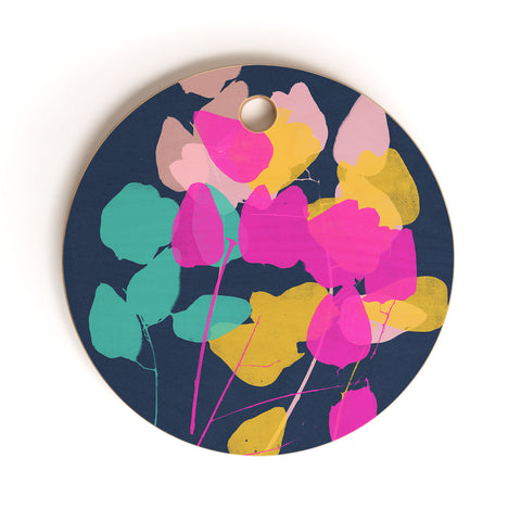 Garima Dhawan golden rain 5 Cutting Board Round