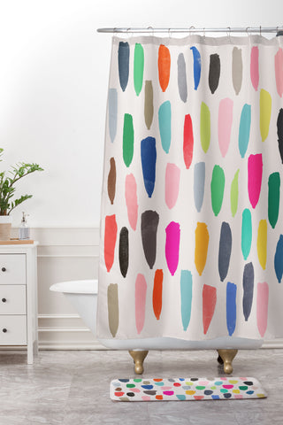 Garima Dhawan hibiscus 2 Shower Curtain And Mat