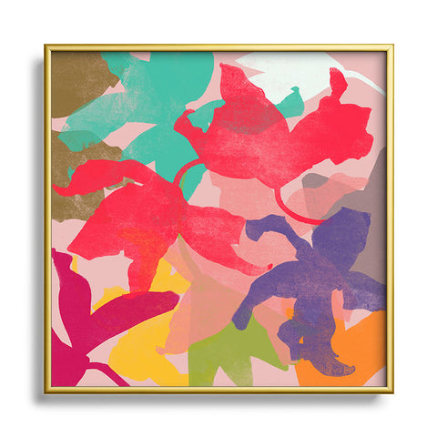 Garima Dhawan lily 71 Square Metal Framed Art Print